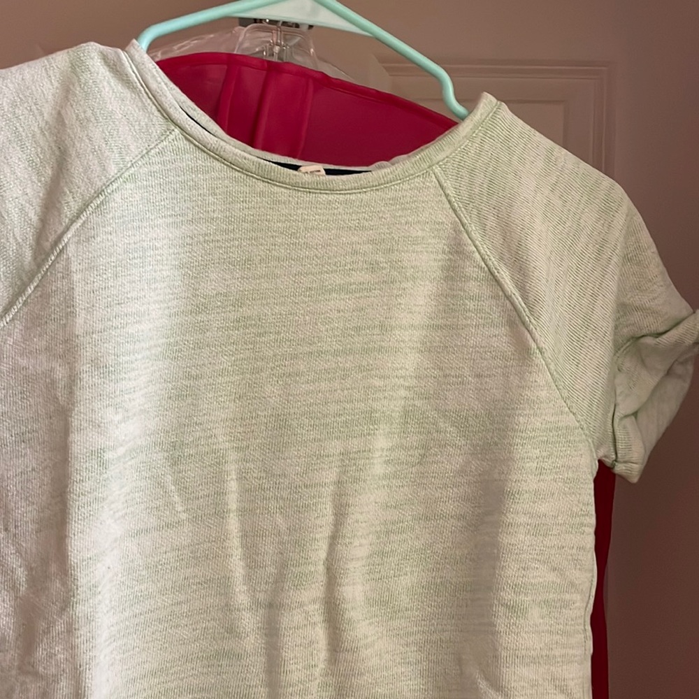 Lands End green knit shirt